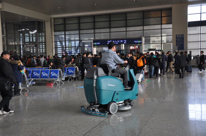 潔馳（BA900BT A3）洗地機入駐上海虹橋高鐵站